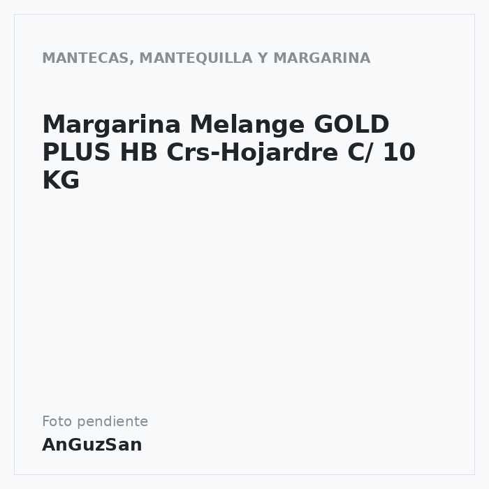 Margarina Melange GOLD PLUS HB Crs-Hojardre C/ 10 KG · 10 unidades · Martini