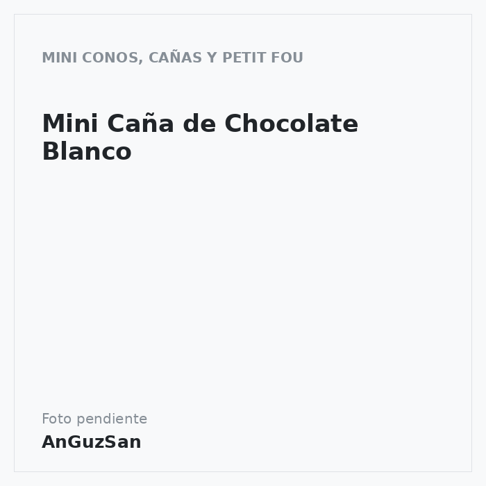 Mini Caña de Chocolate Blanco · Aceman