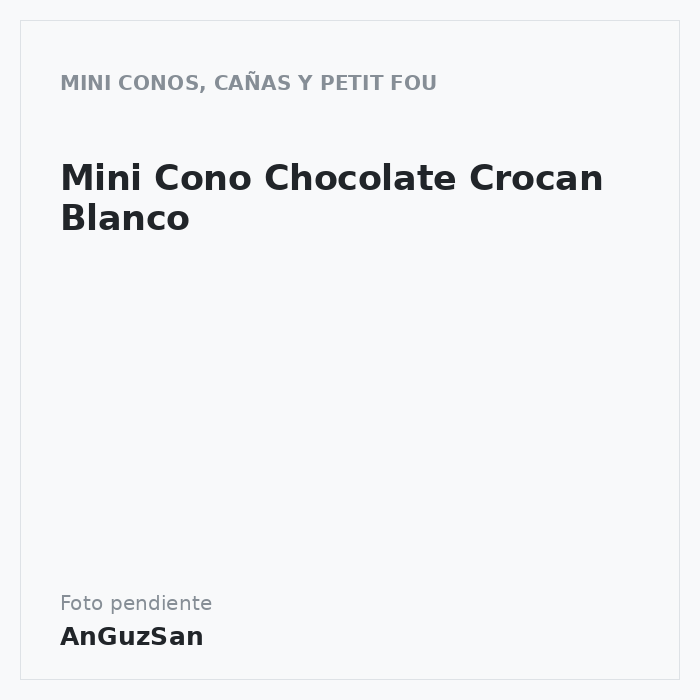 Mini Cono Chocolate Crocan Blanco · Aceman