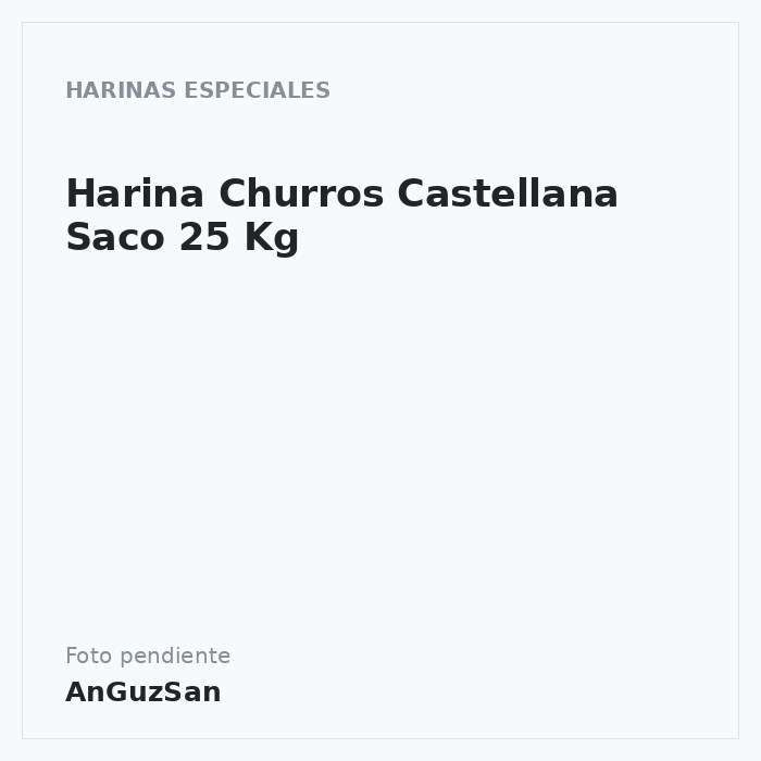 Harina Churros Castellana Saco 25 Kg