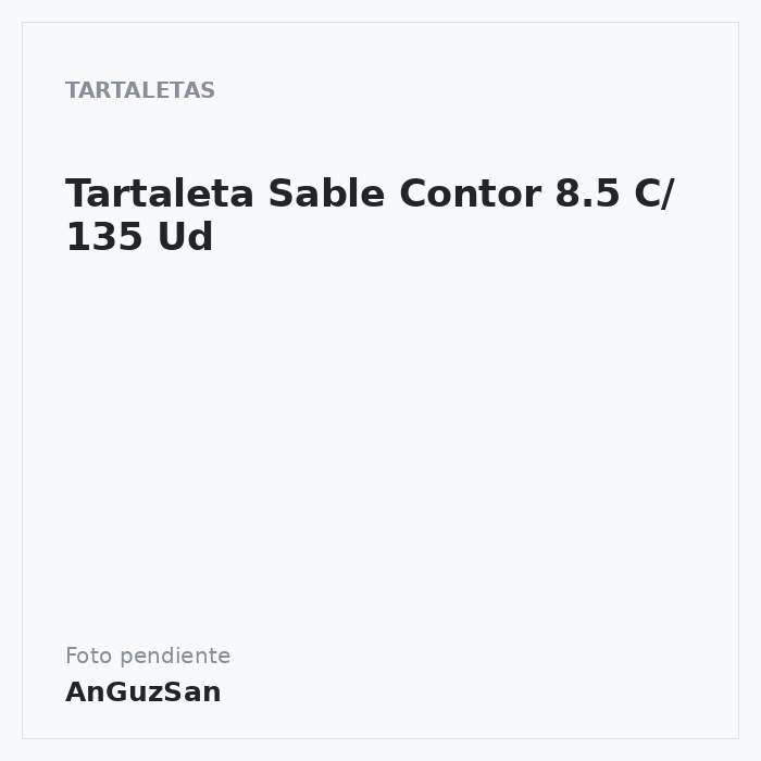 Tartaleta Sable Contor 8.5 C/ 135 Ud · 135 unidades · Aceman