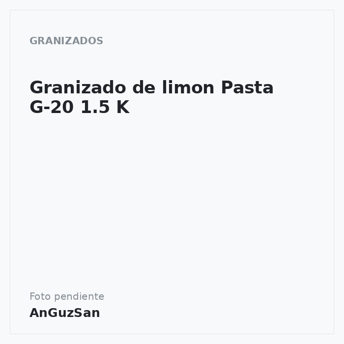 Granizado de limon Pasta G-20 1.5 K · Braun
