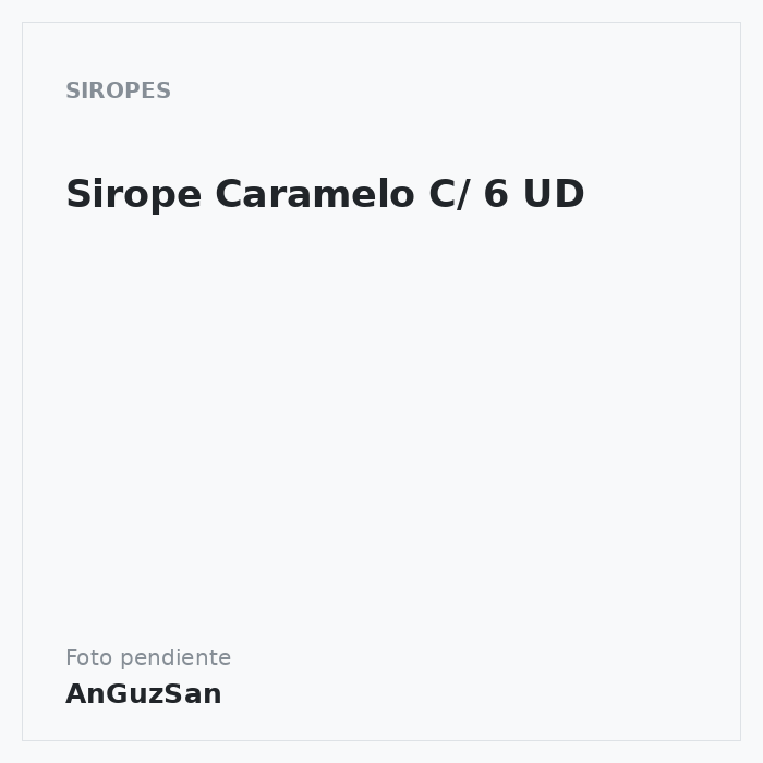 Sirope Caramelo C/ 6 UD · 6 unidades · Arconsa