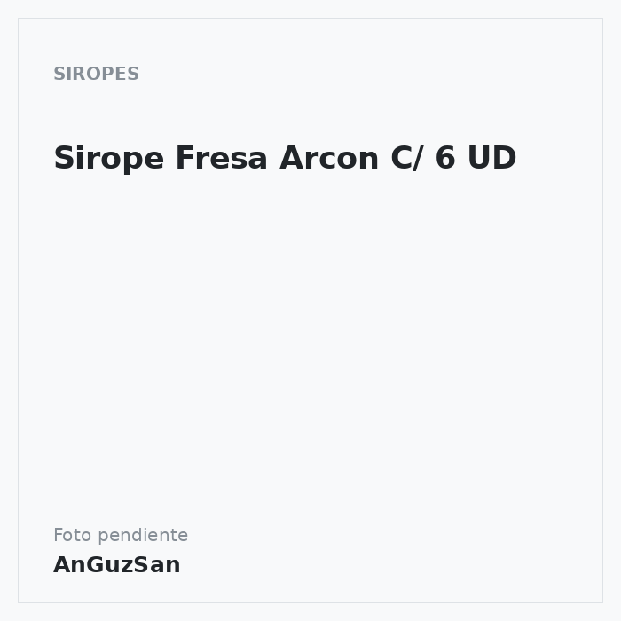 Sirope Fresa Arcon C/ 6 UD · 6 unidades · Braun
