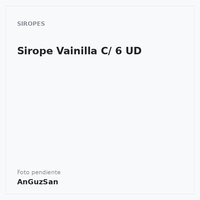 Sirope Vainilla C/ 6 UD · 6 unidades · Arconsa