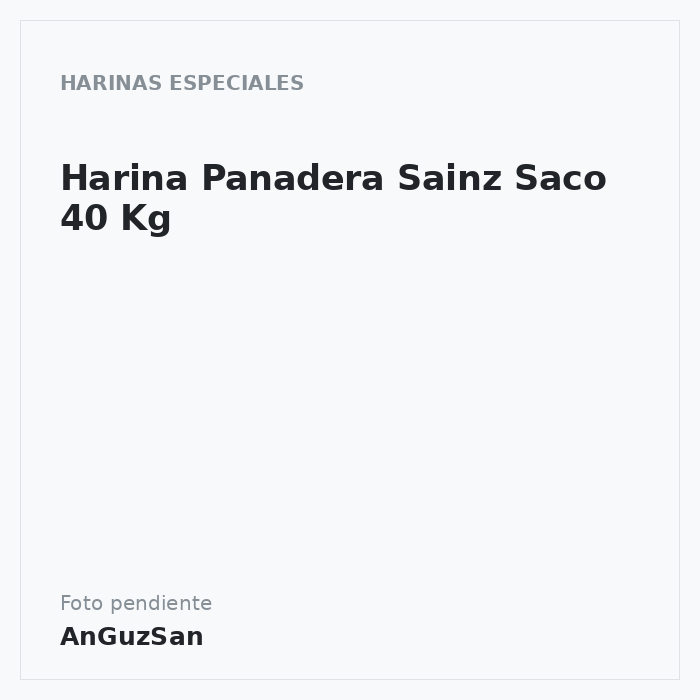 Harina Panadera Sainz Saco 40 Kg · Saiz