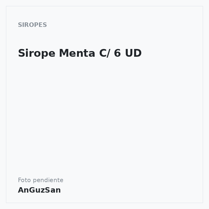 Sirope Menta C/ 6 UD · 6 unidades · Arconsa